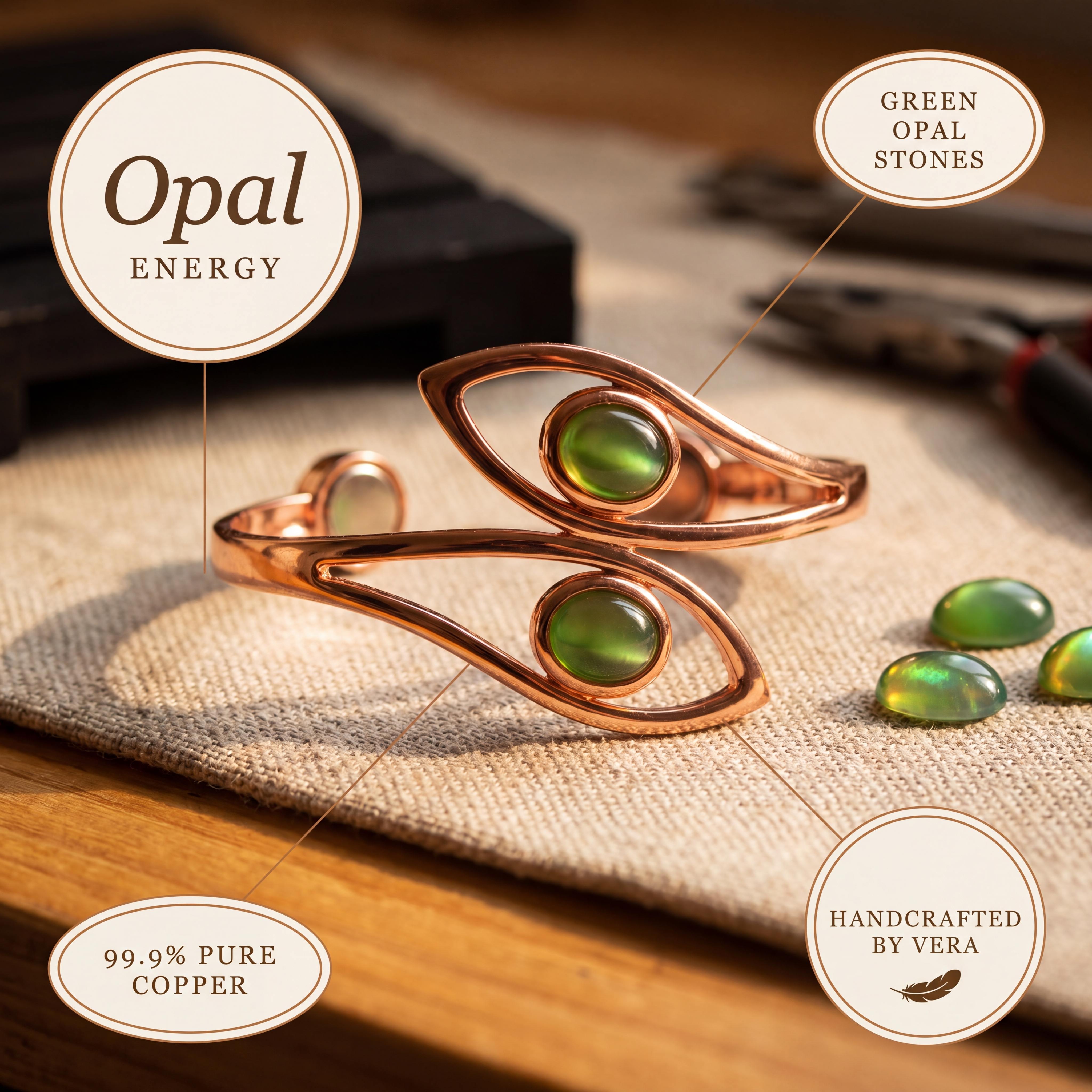 Smith's Opal Copper Bracelet