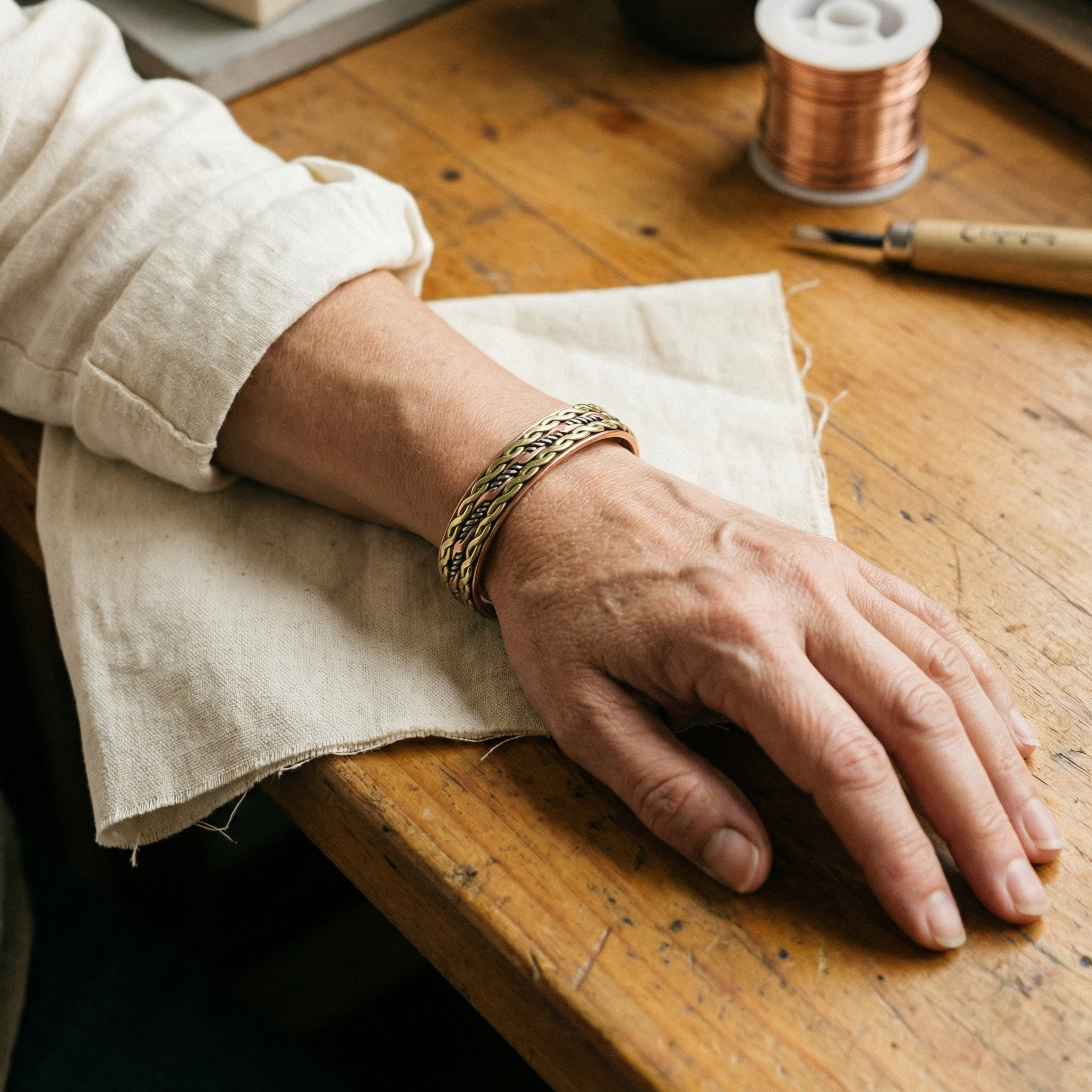 Smith's Weave Copper Bracelet