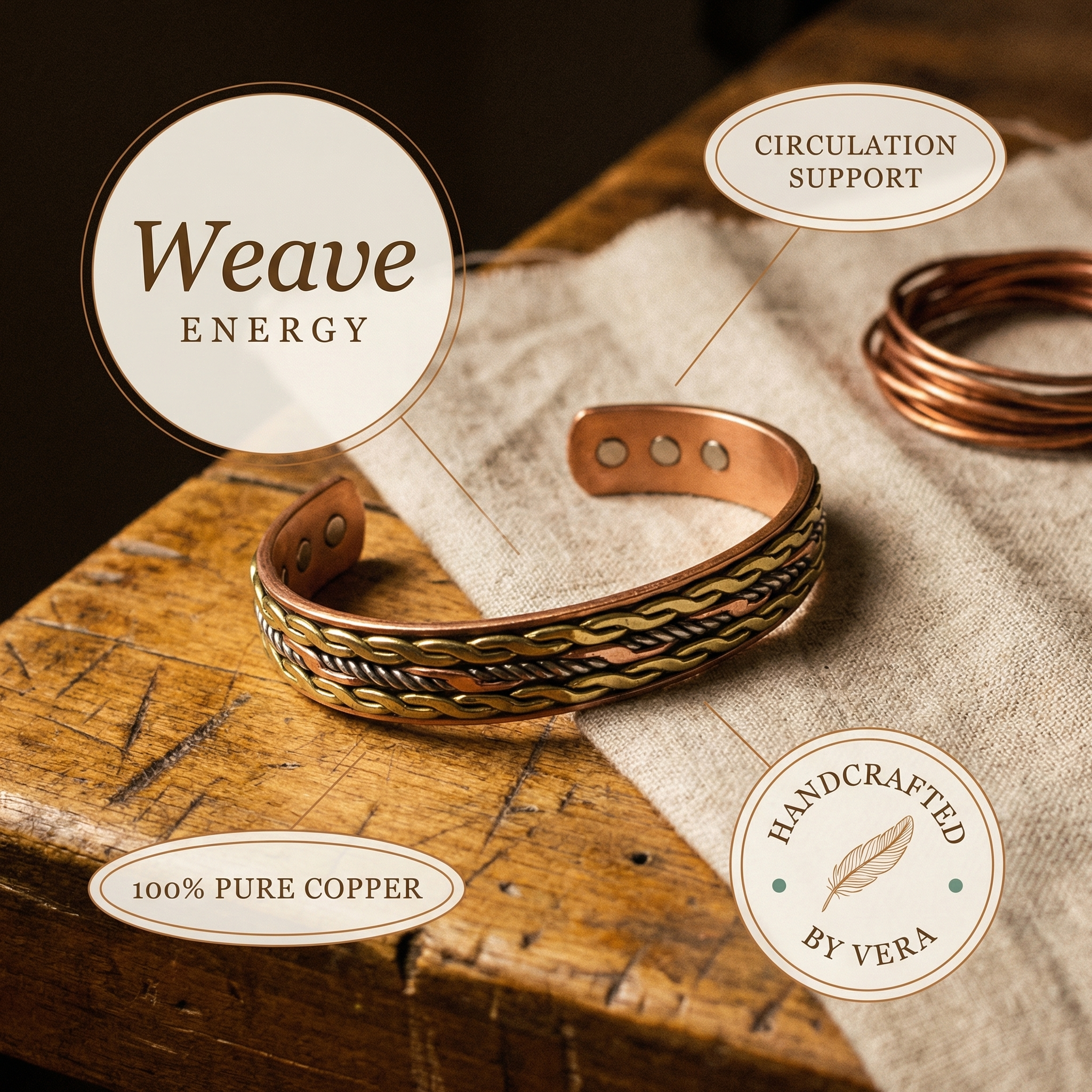 Smith's Weave Copper Bracelet