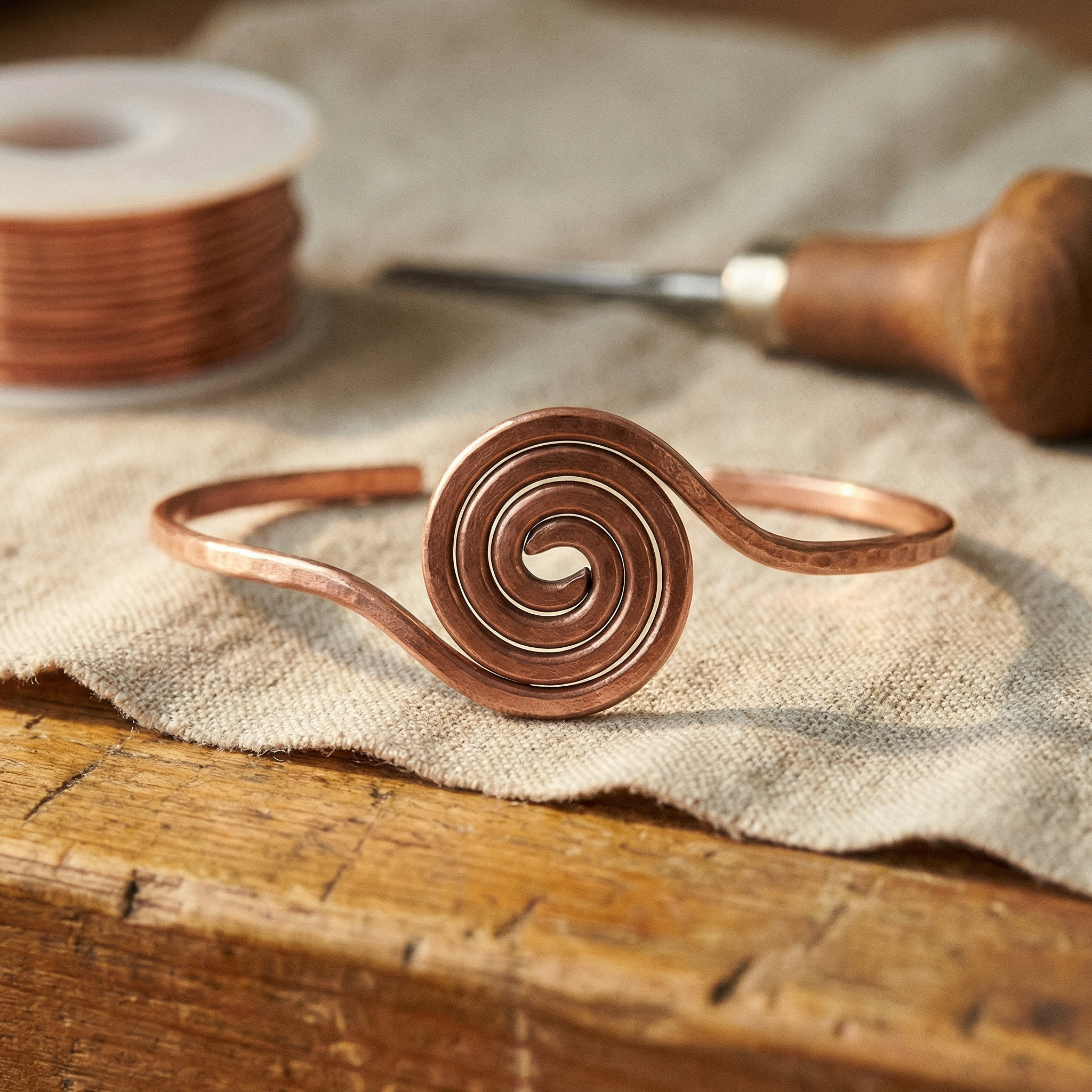 Smith's Coil Copper Anklet