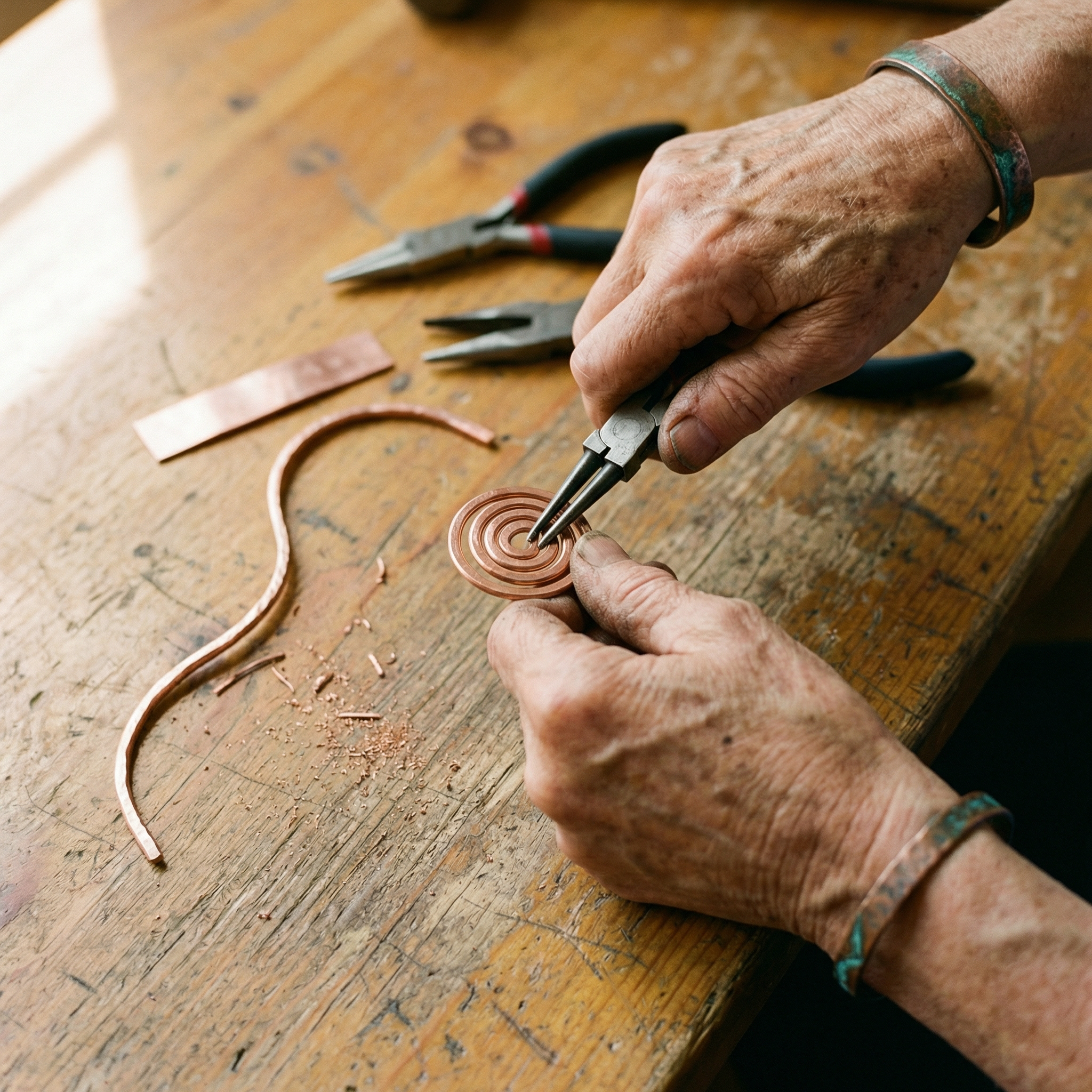 Smith's Coil Copper Anklet
