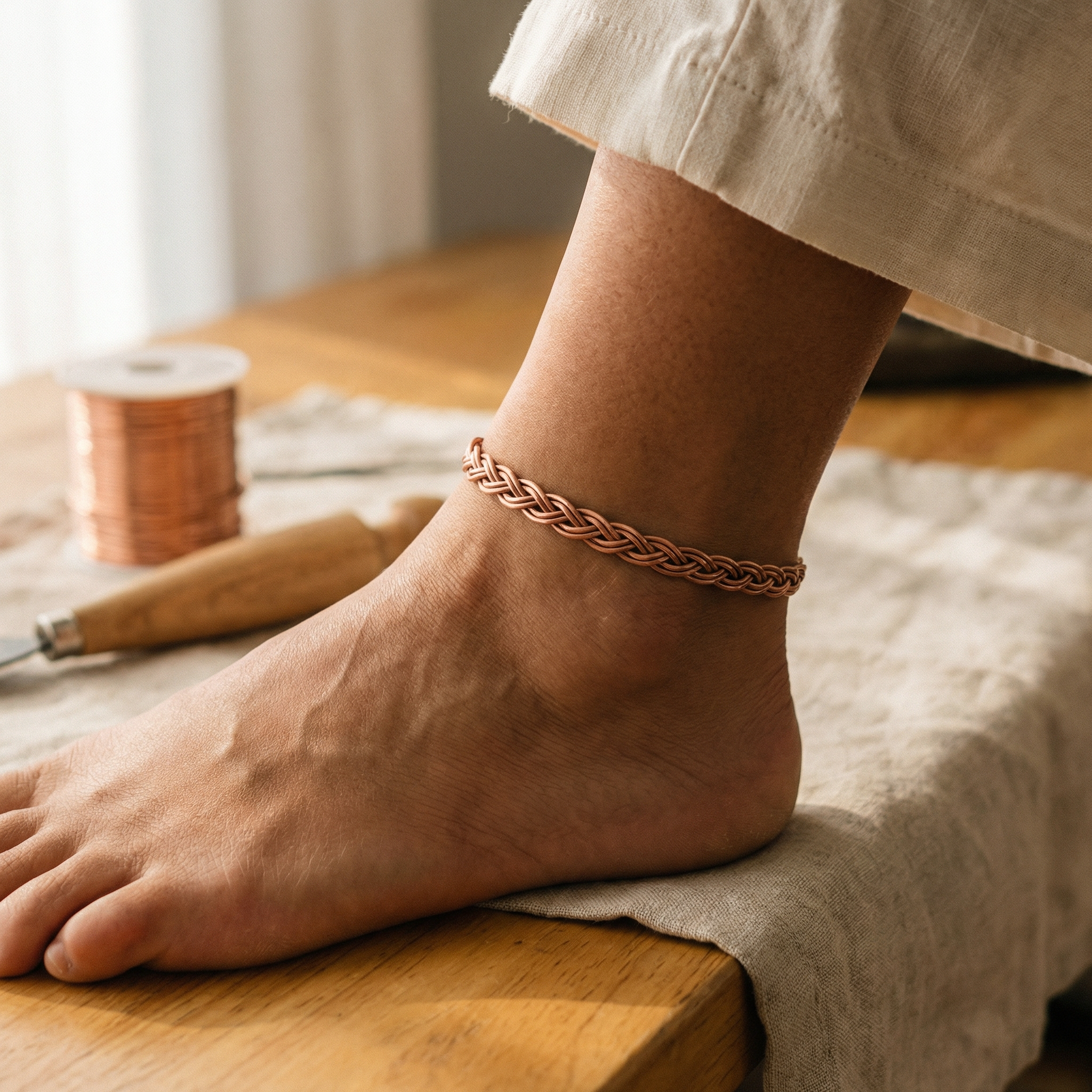 Smith's Reed Copper Anklet