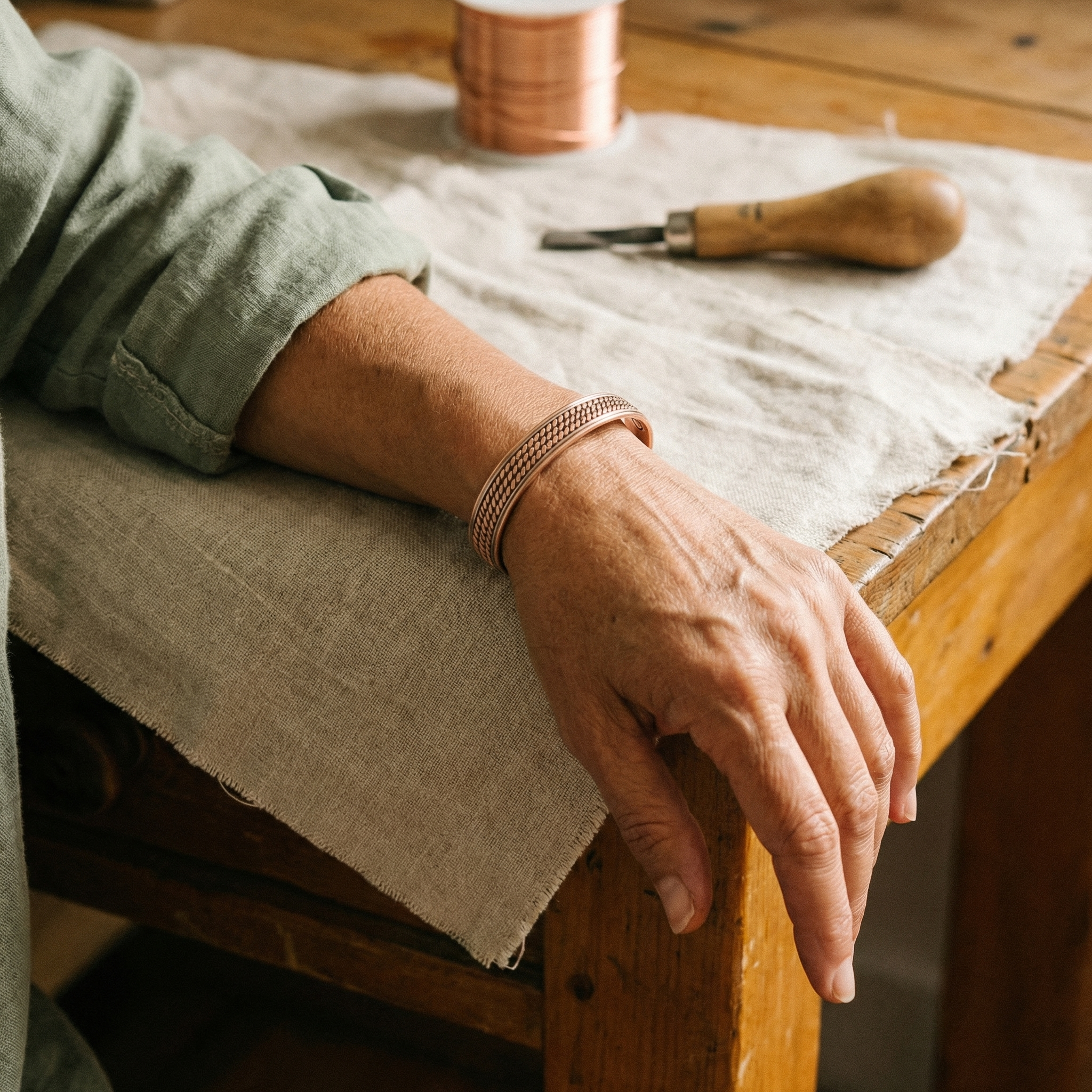 Smith's Wave Copper Bracelet
