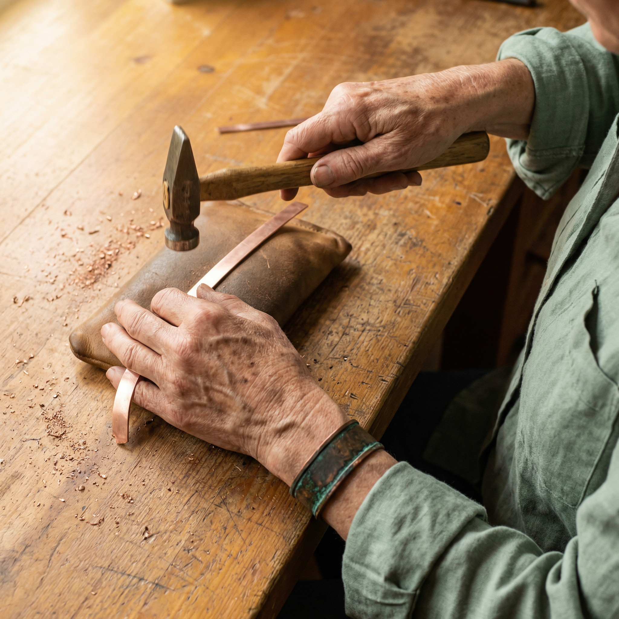 Smith's Jade Copper Bracelet