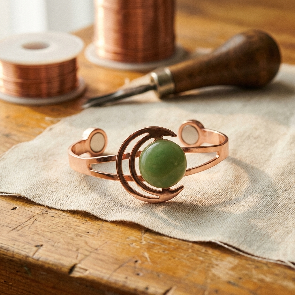 Smith's Sphere Green Copper Bracelet