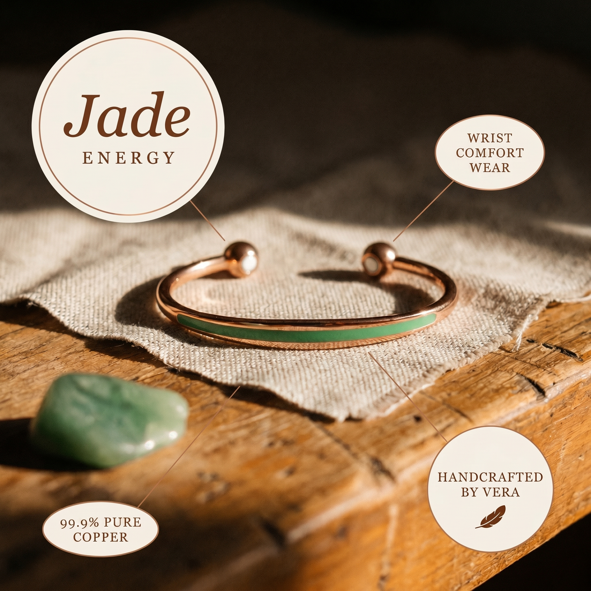 Smith's Jade Copper Bracelet