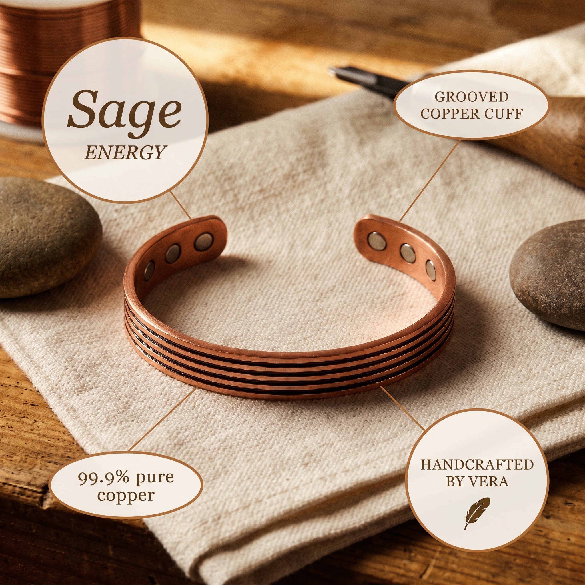 Smith's Sage Copper Bracelet