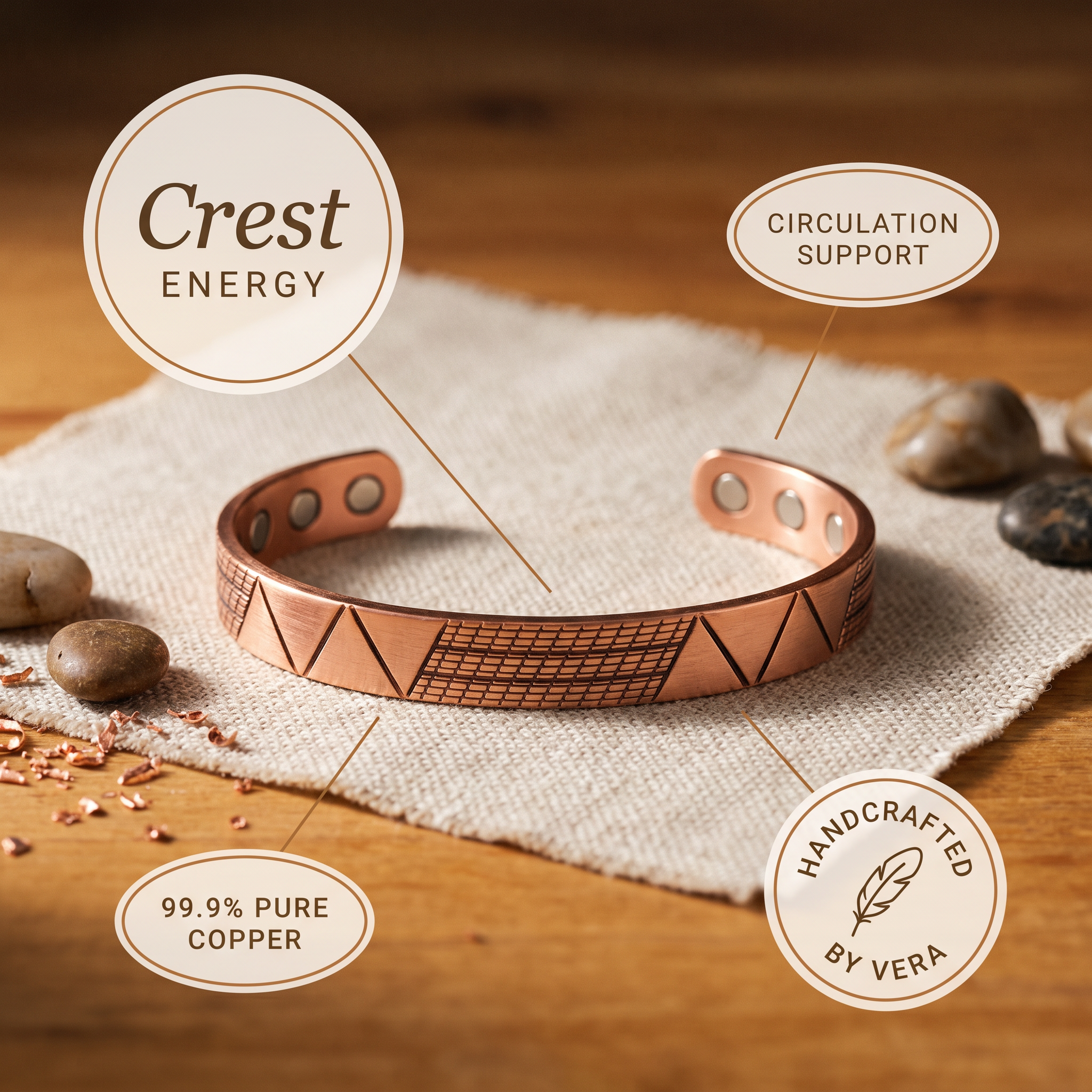Smith's Crest Copper Bracelet