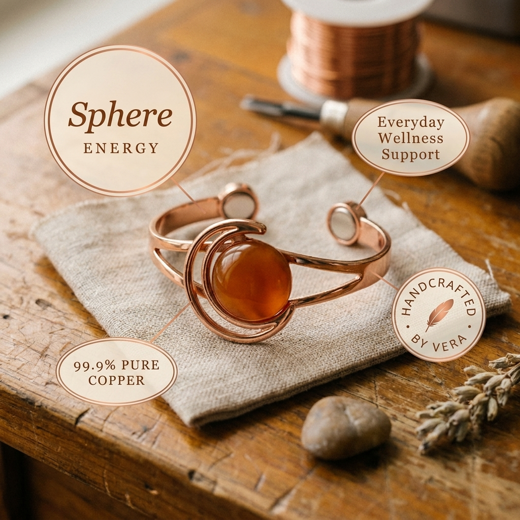 Smith's Sphere Orange Copper Bracelet