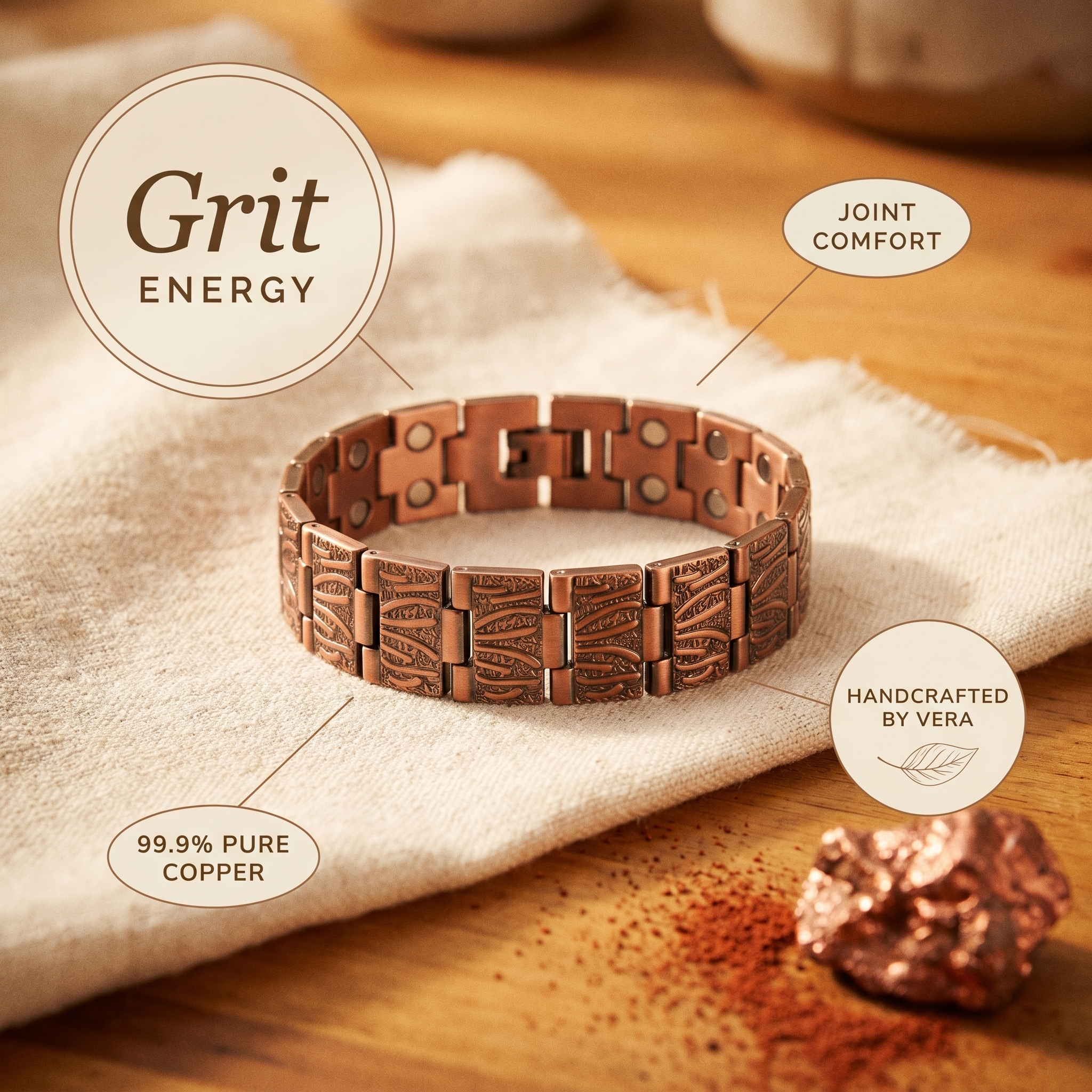 Smith's Grit Men's Copper Bracelet