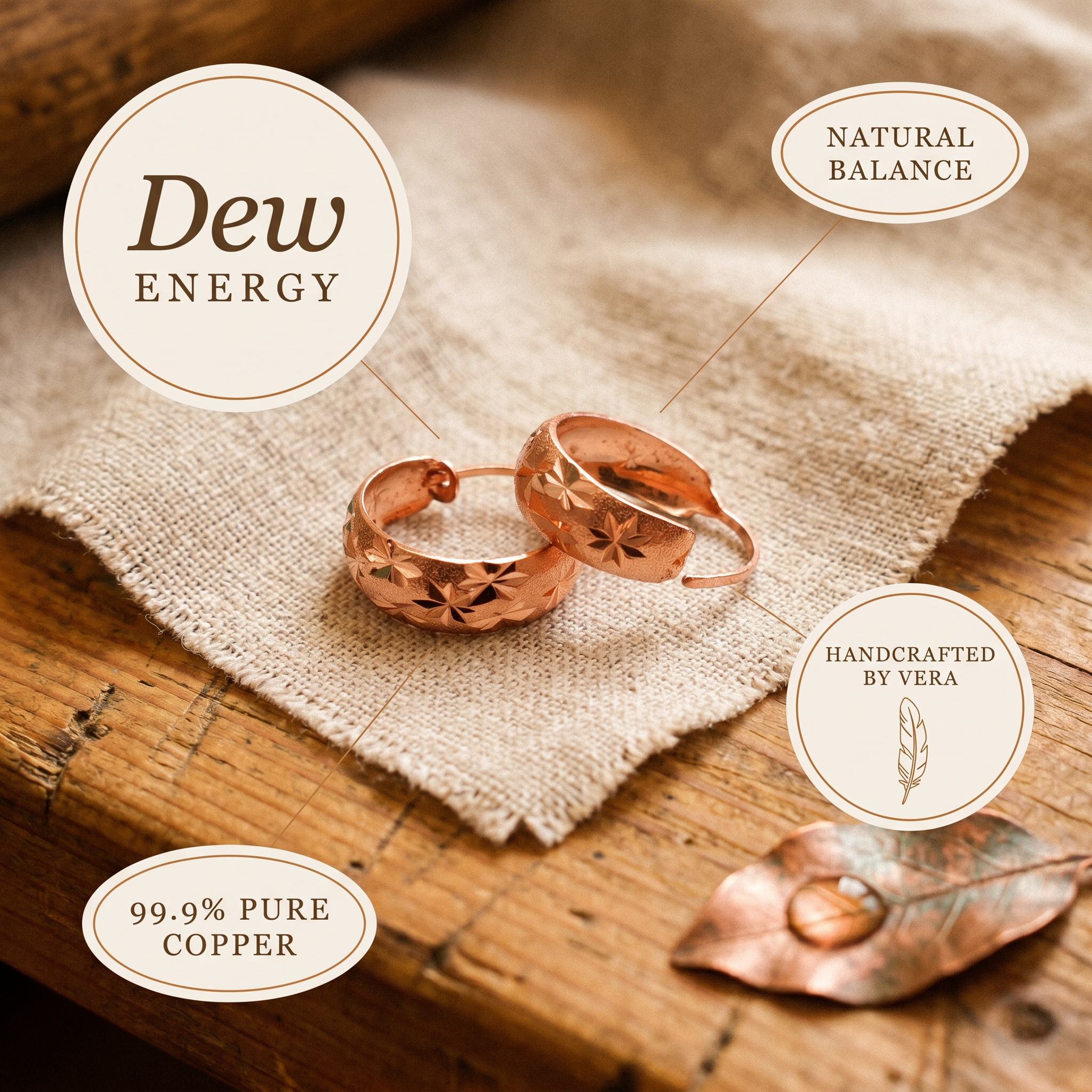Smith's Dew Copper Earrings