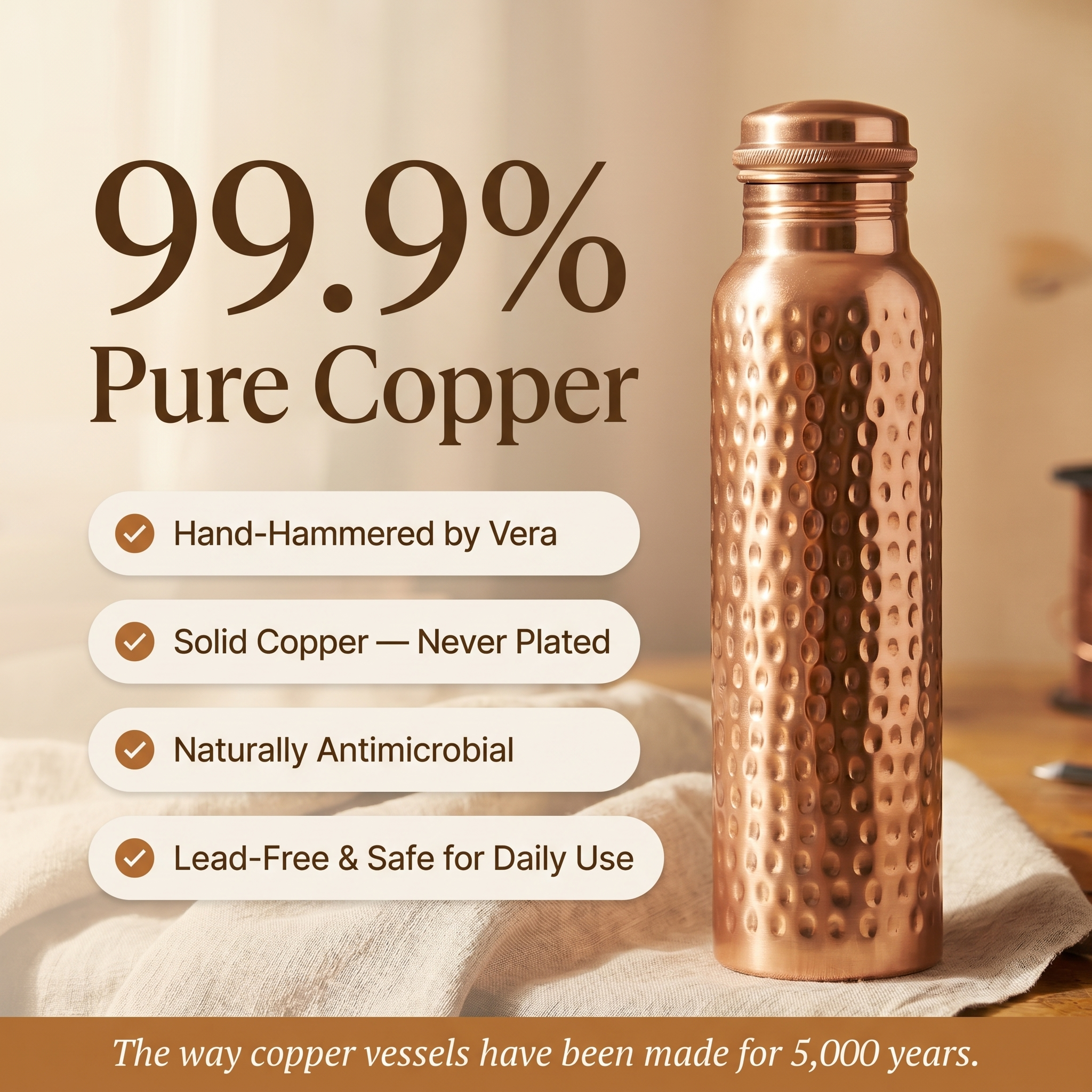Smith's Pure Copper Water Bottle