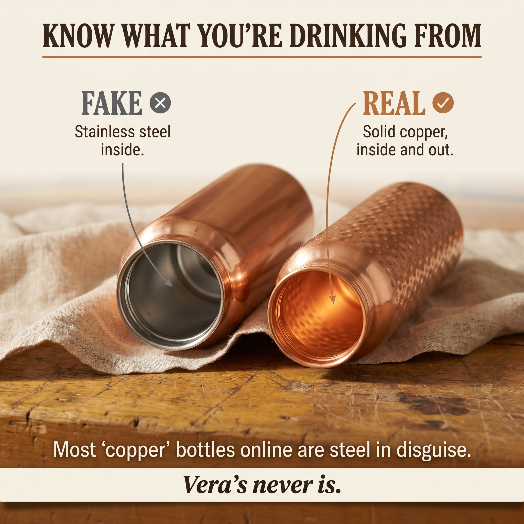 Smith's Pure Copper Water Bottle