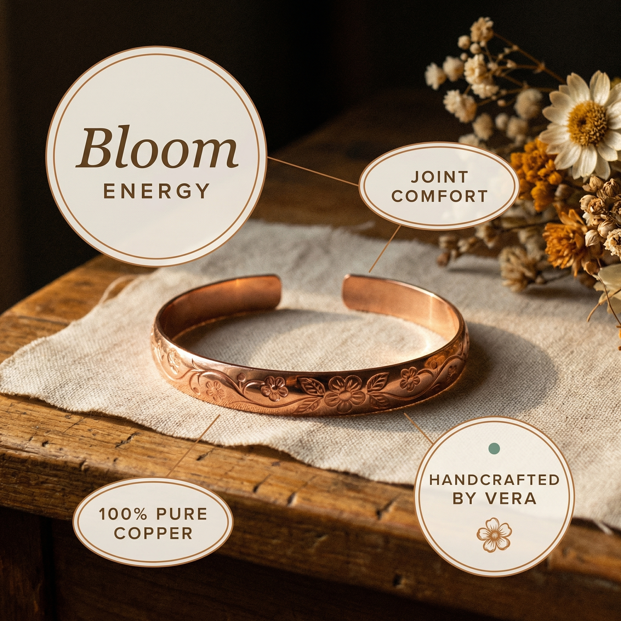 Smith's Bloom Copper Bracelet