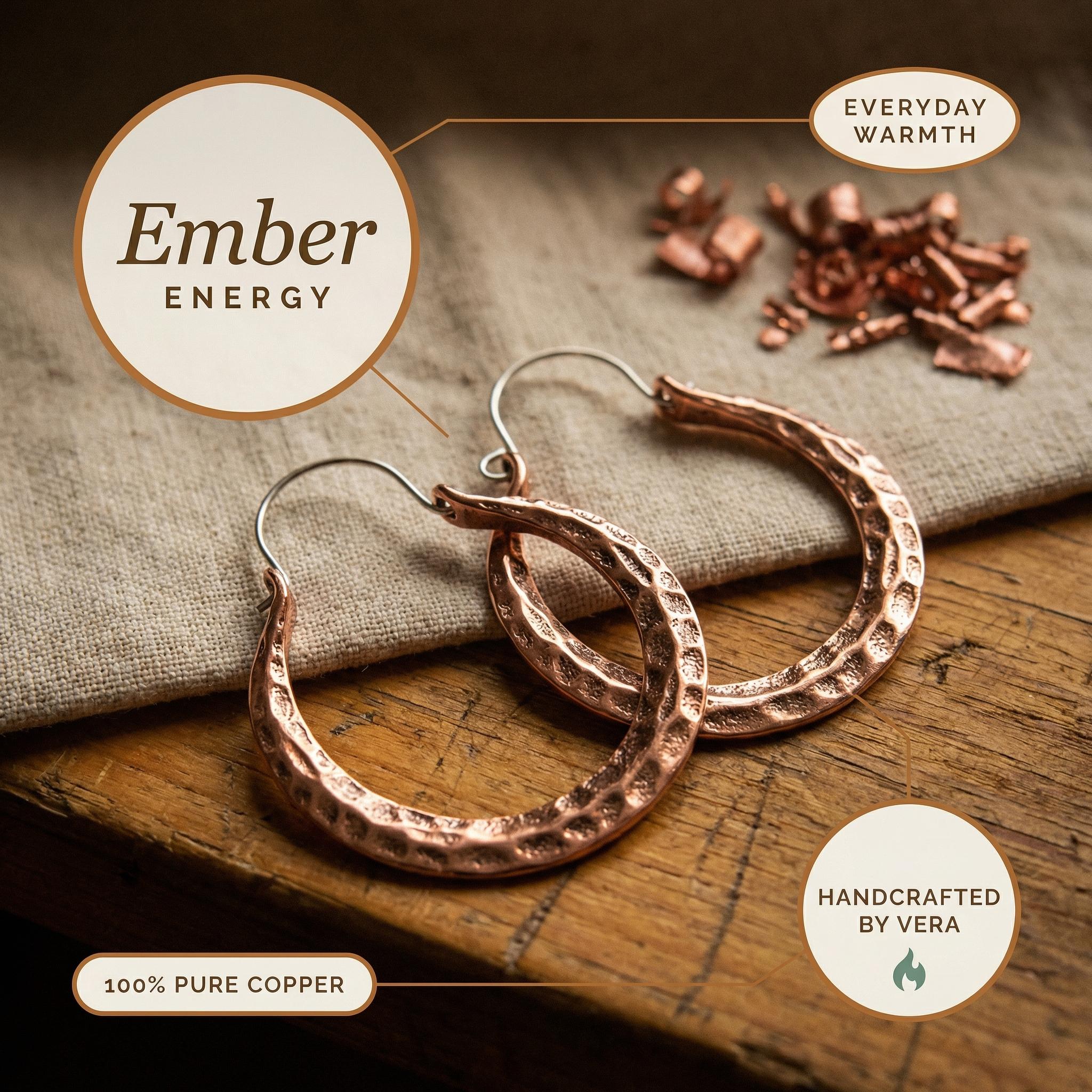 Smith's Ember Copper Earrings