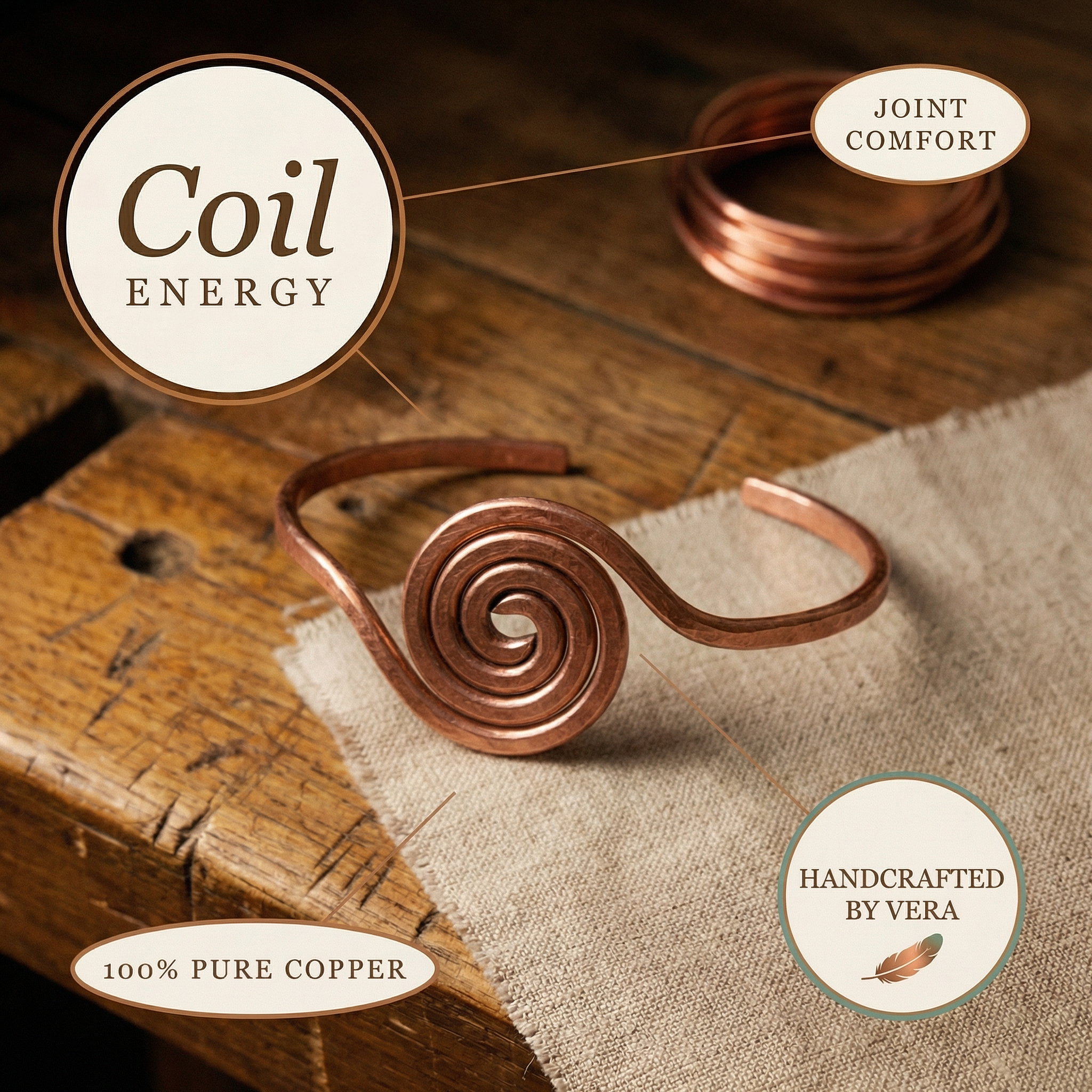 Smith's Coil Copper Anklet