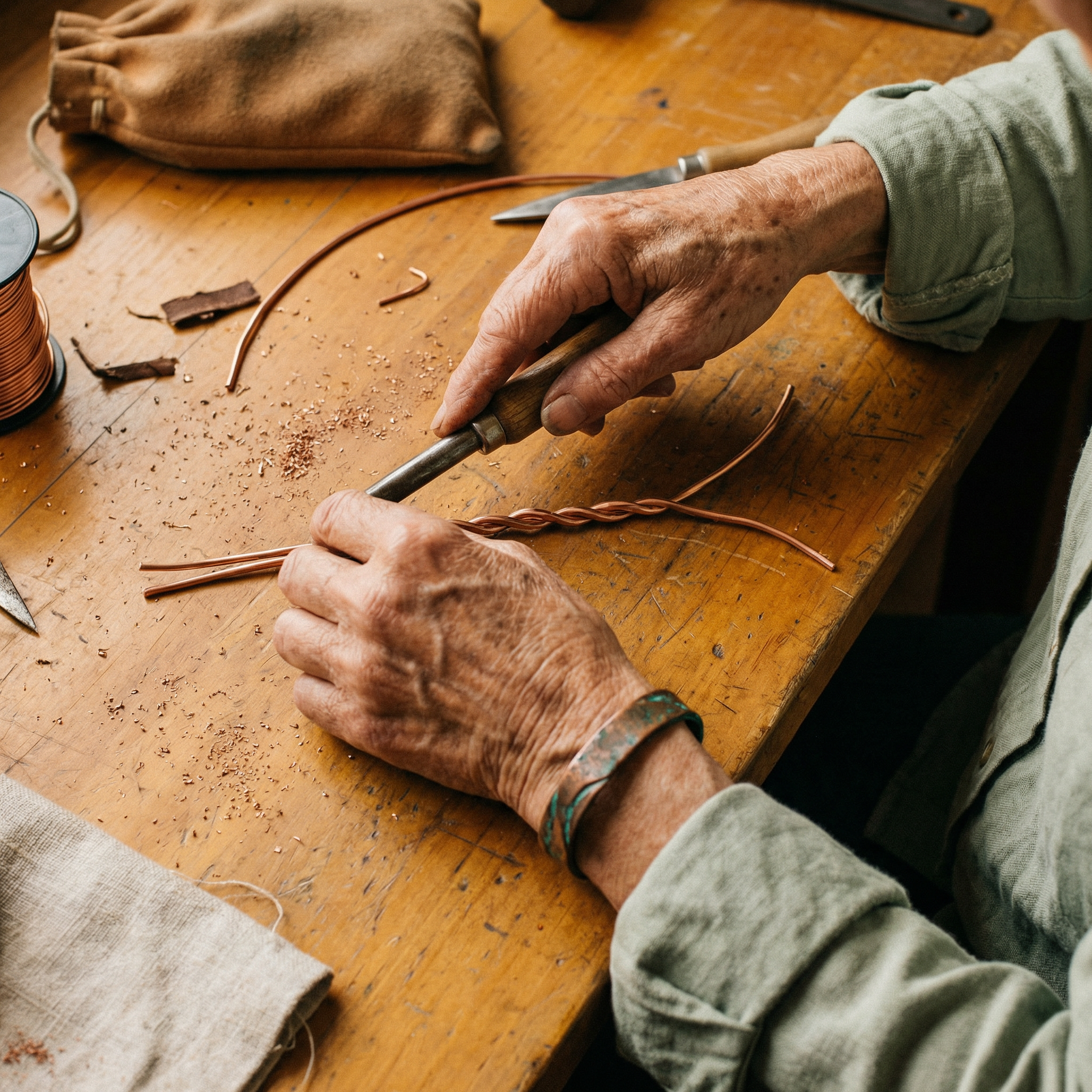 Smith's Seam Copper Bracelet