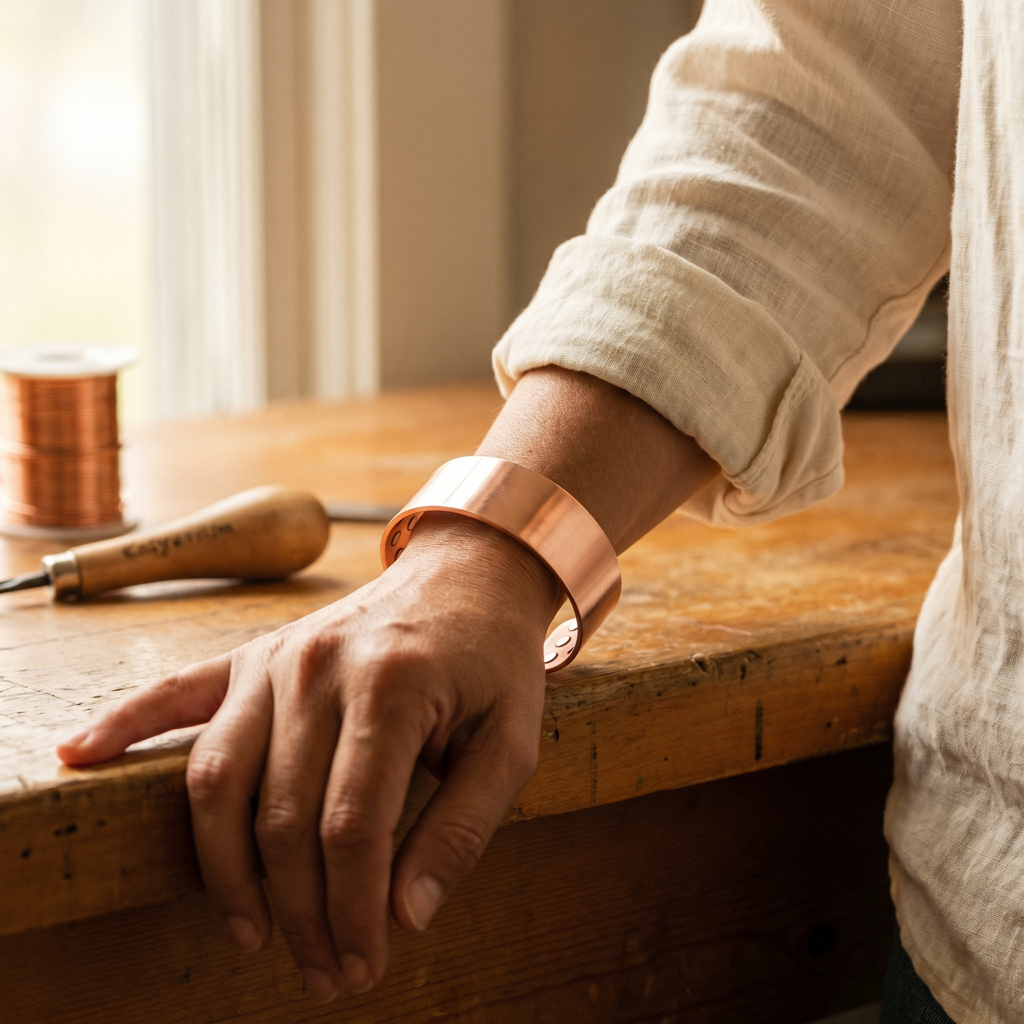 Smith's Anvil Copper Bracelet