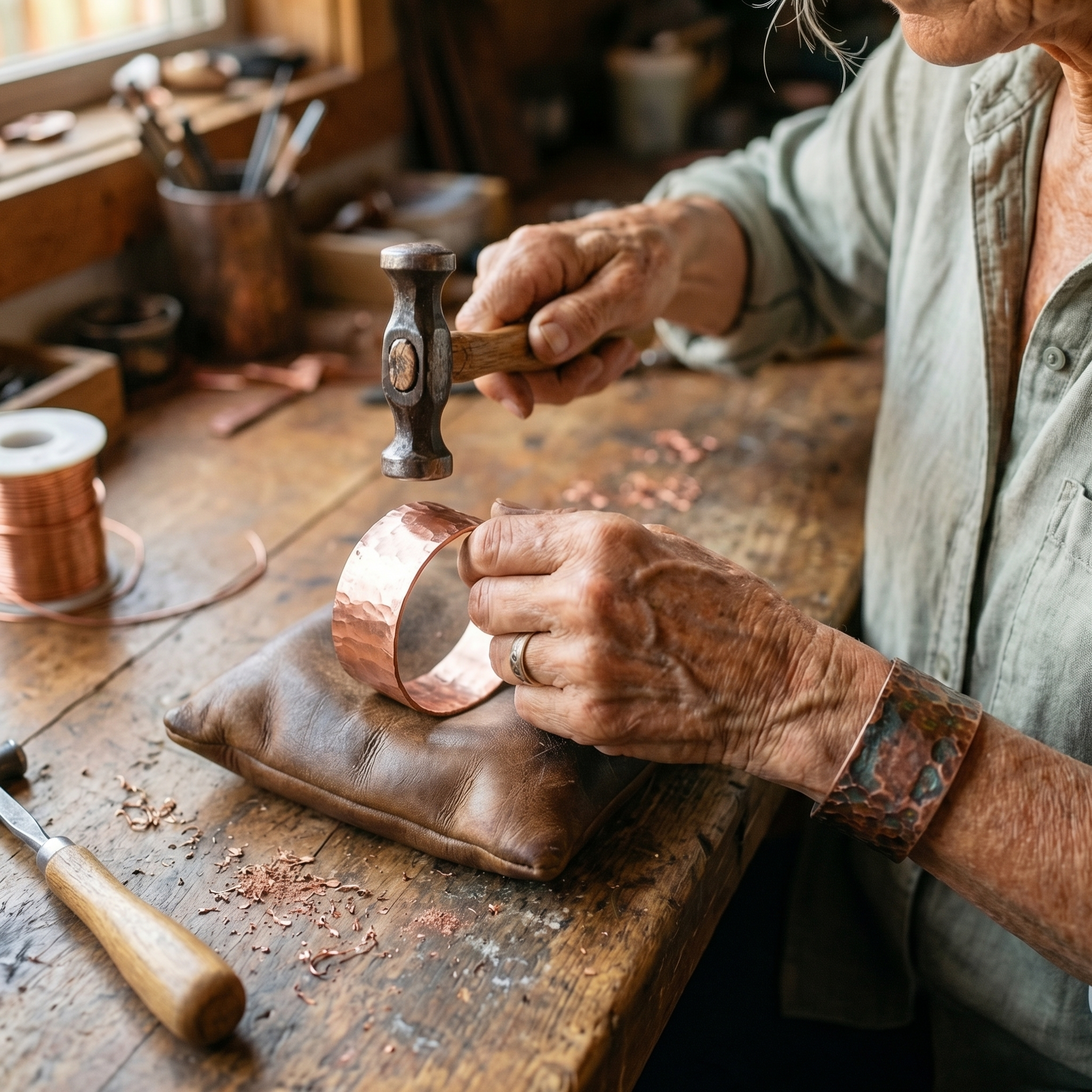 Smith's Anvil Copper Bracelet