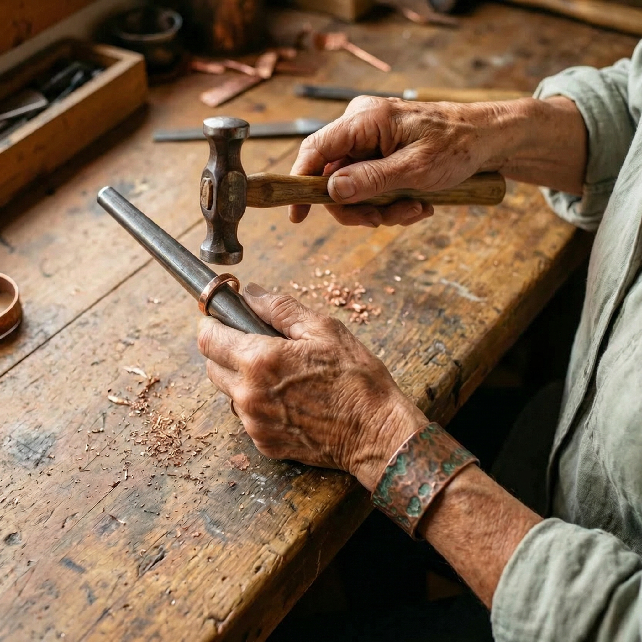 Smith's Tine Copper Ring