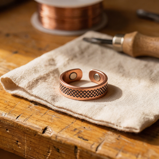 Smith's Grid Copper Ring