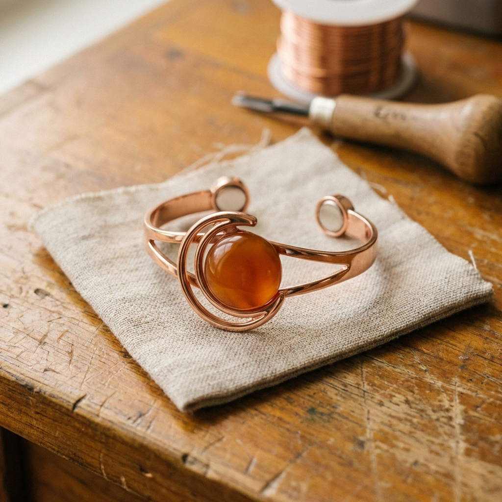 Smith's Sphere Orange Copper Bracelet