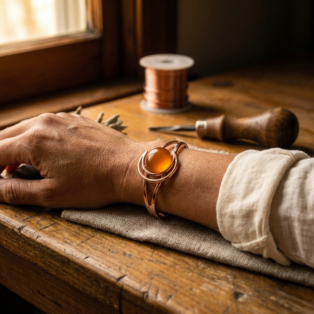 Smith's Sphere Orange Copper Bracelet