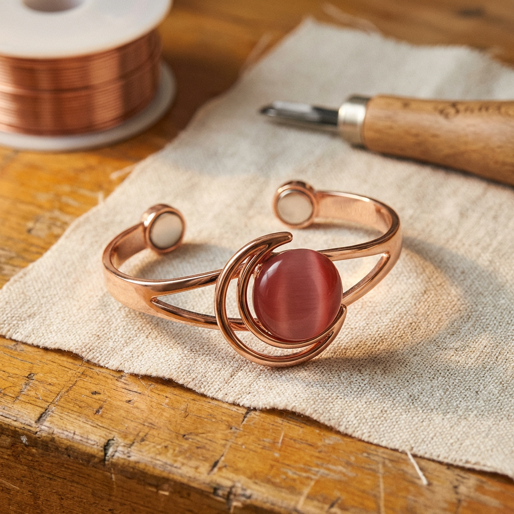 Smith's Sphere Pink Copper Bracelet