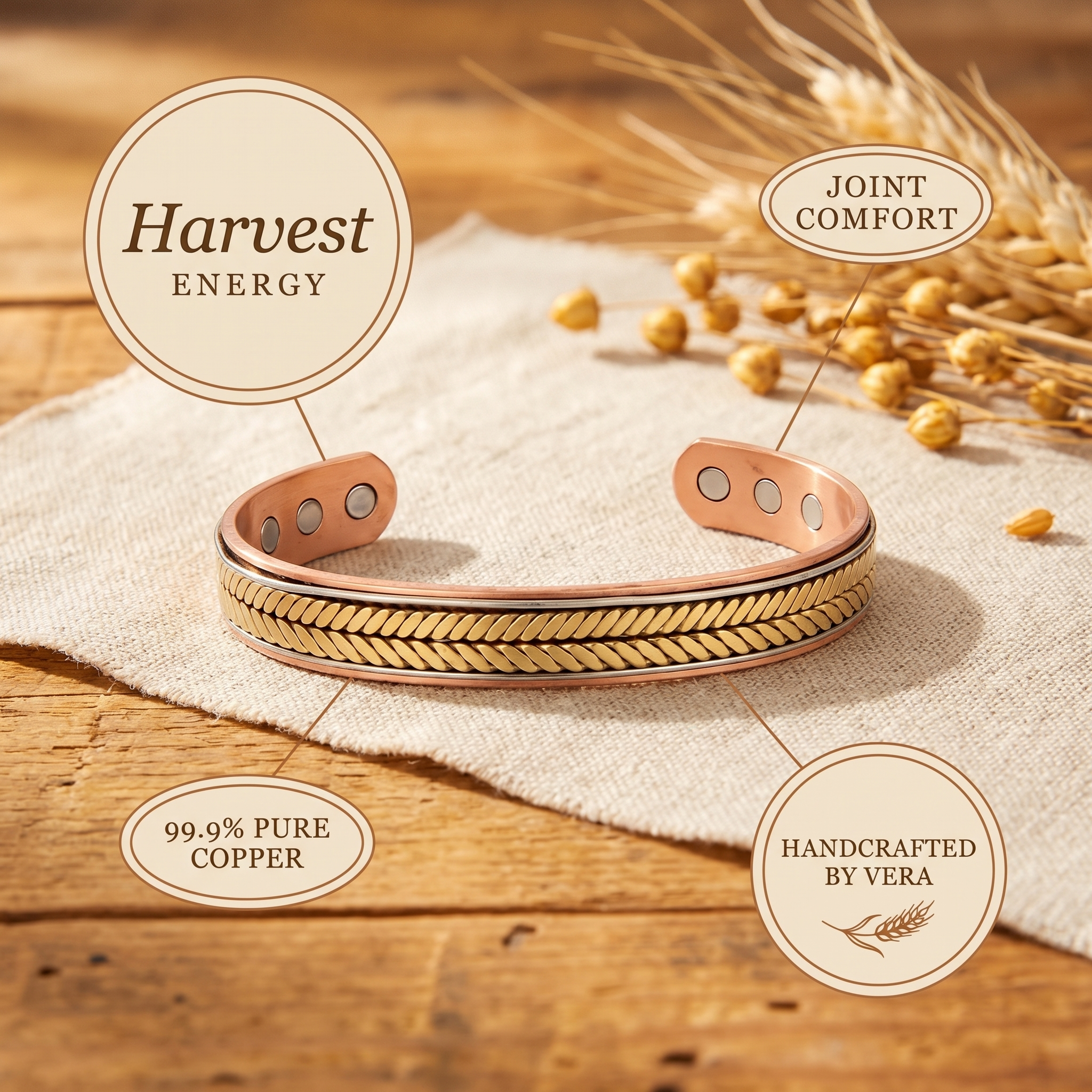 Smith's Harvest Copper Bracelet