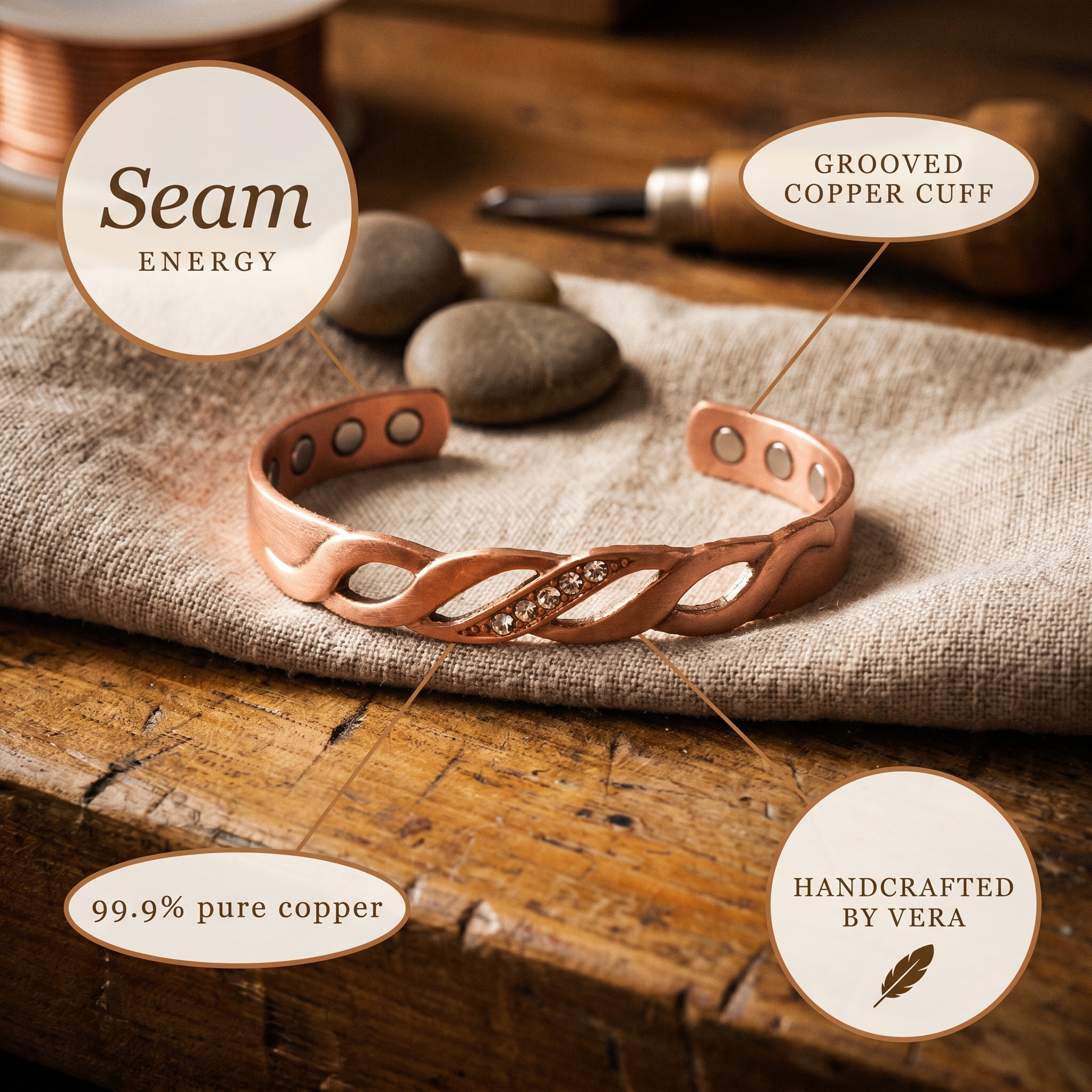 Smith's Seam Copper Bracelet