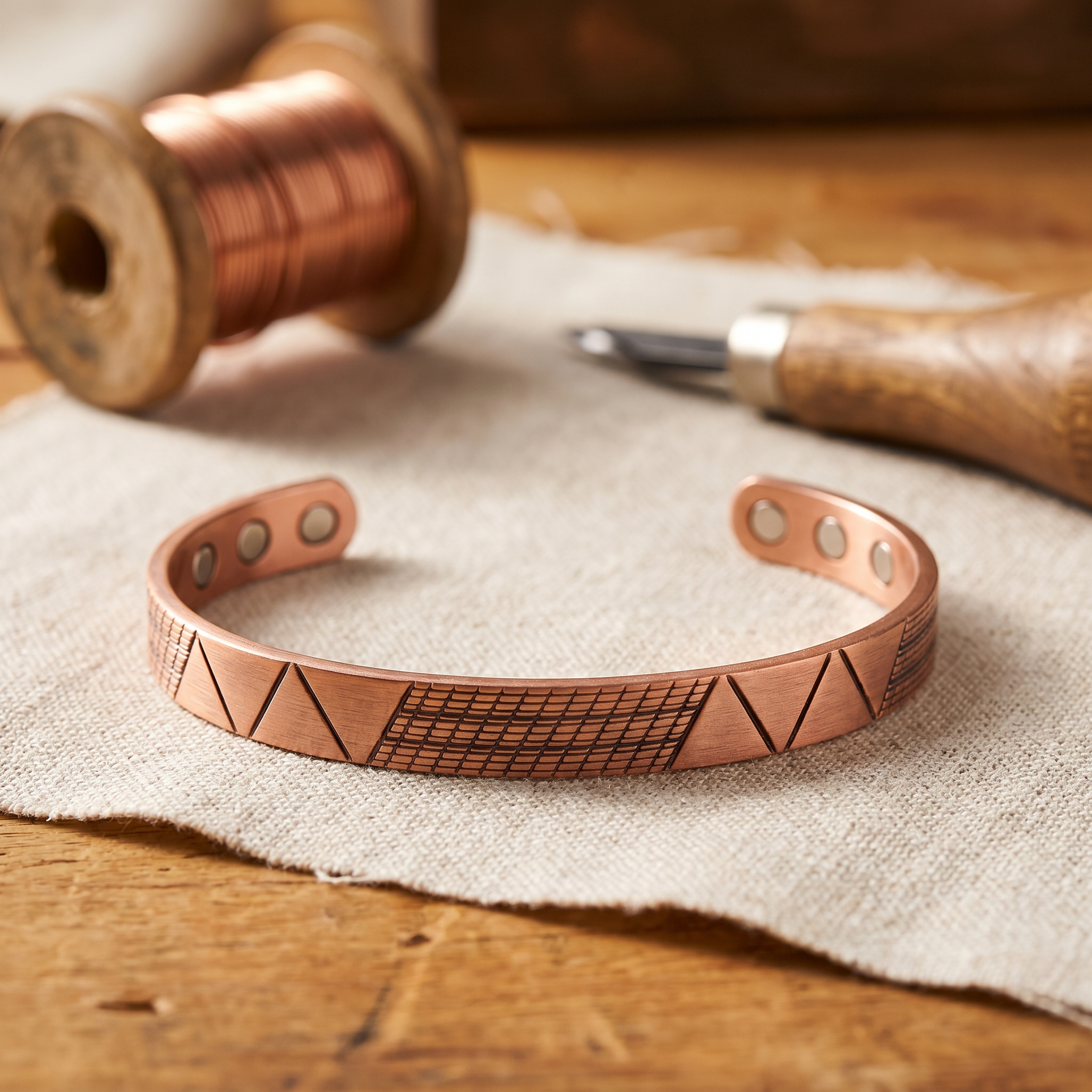 Smith's Crest Copper Bracelet