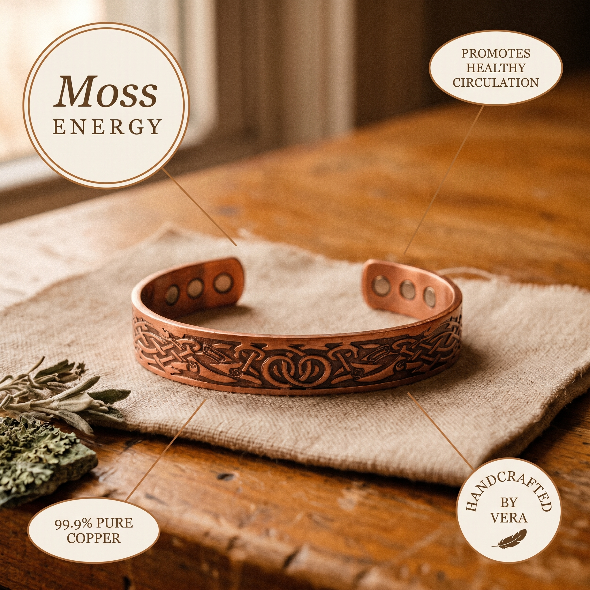 Smith's Moss Copper Bracelet