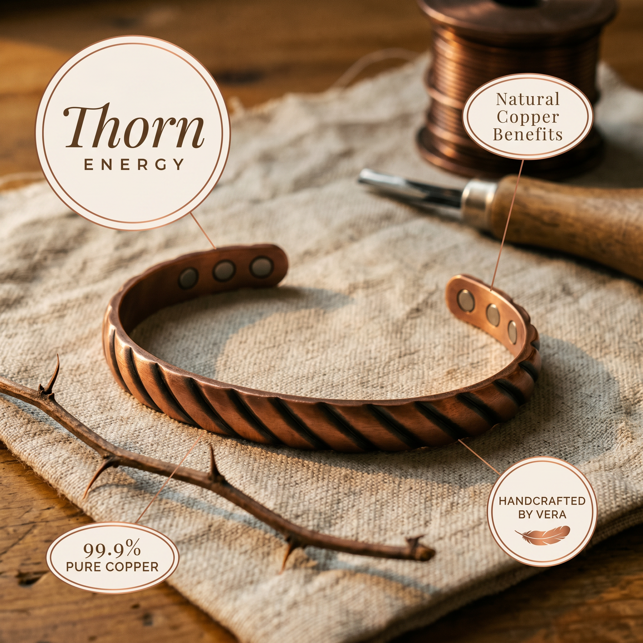 Smith's Thorn Copper Bracelet