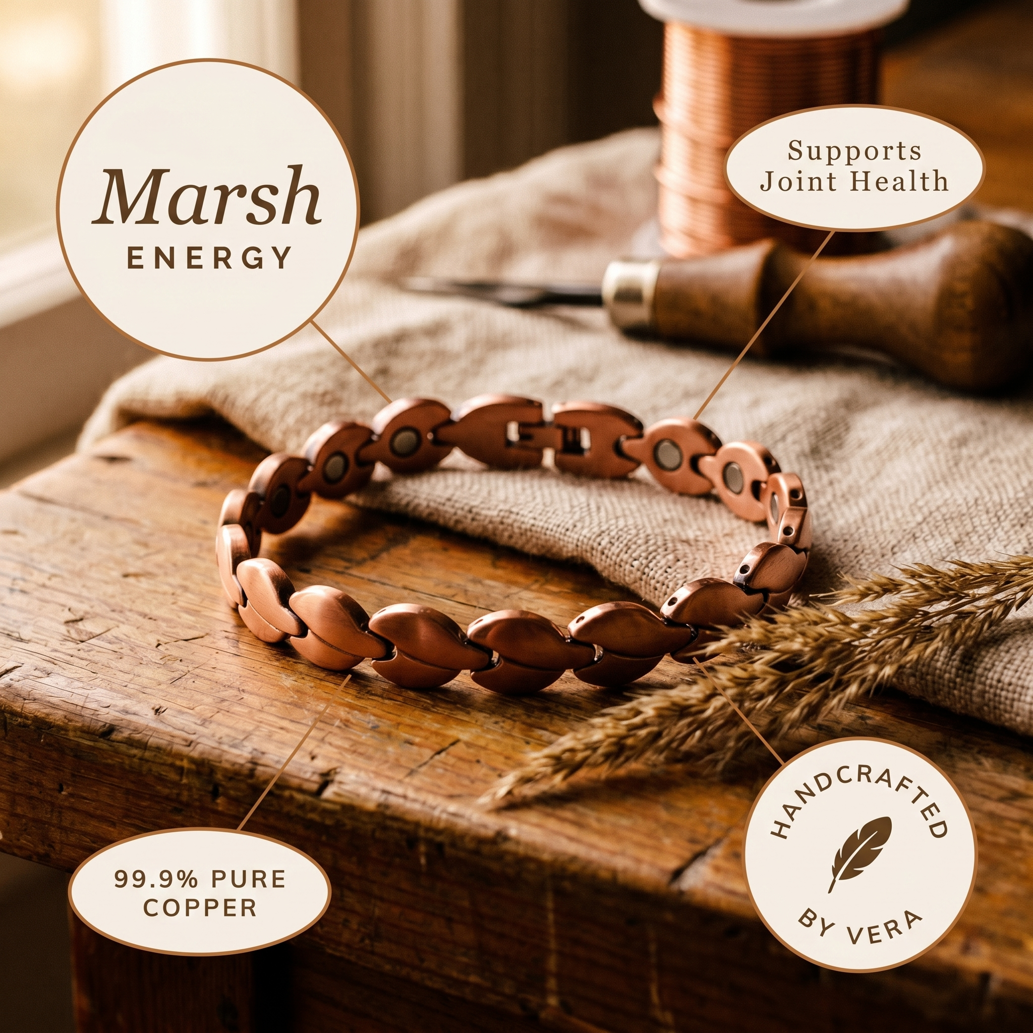 Smith's Marsh Copper Anklet