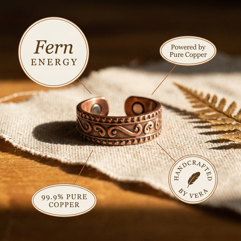 Smith's Fern Copper Ring