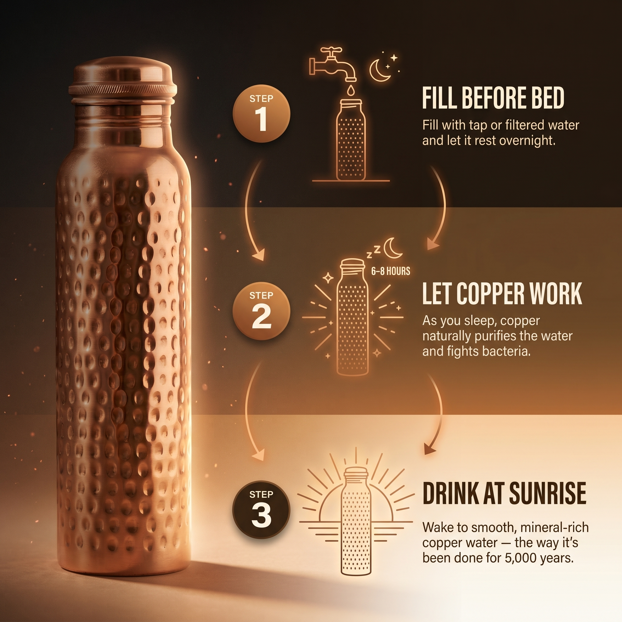 Smith's Pure Copper Water Bottle