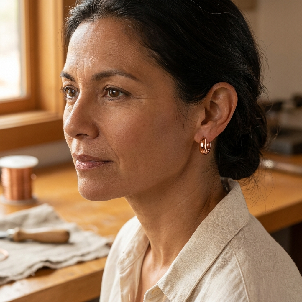 Smith's Linnet Copper Hoop Earrings